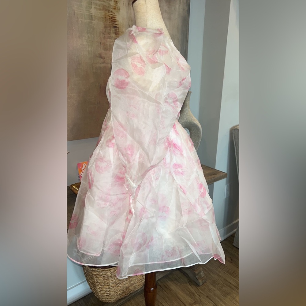 🚫SOLD🚫 NWT Selkie’The Kiss on the lips’ silk gauze puff mini dress sz L - Picture 10 of 16